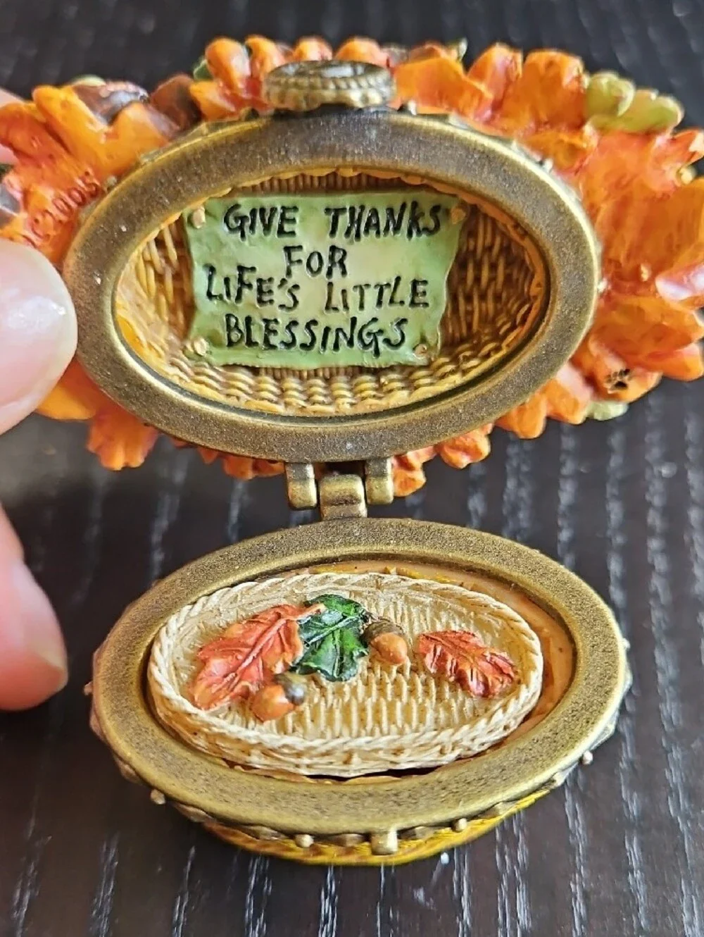 Boyd's Bears Autumn Harvest Decorative Trinket Box PHB